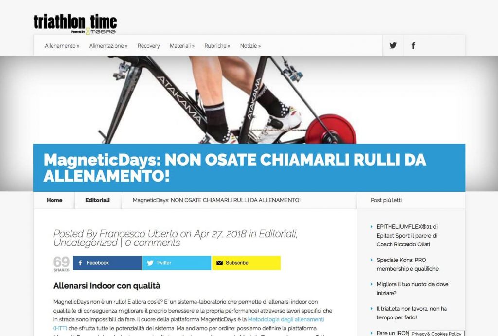 MagneticDays: non osate chiamarli rulli da allenamento!