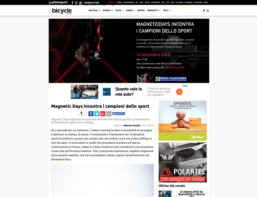 4Bicycle | 4actionsport | MagneticDays press | Alberto Fossati | MagneticDays incontra i campioni dello sport