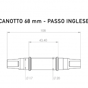 Albero movimento centrale pedivelle FORZA PURA