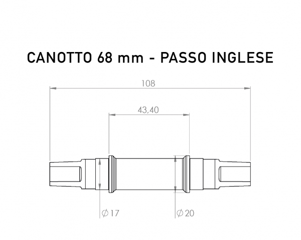 Albero movimento centrale pedivelle FORZA PURA