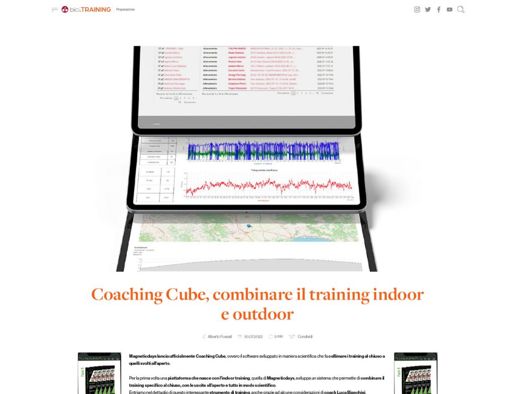 Coaching Cube, combinare il training indoor e outdoor