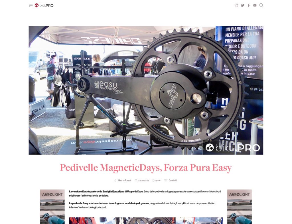 Pedivelle MagneticDays, Forza Pura Easy