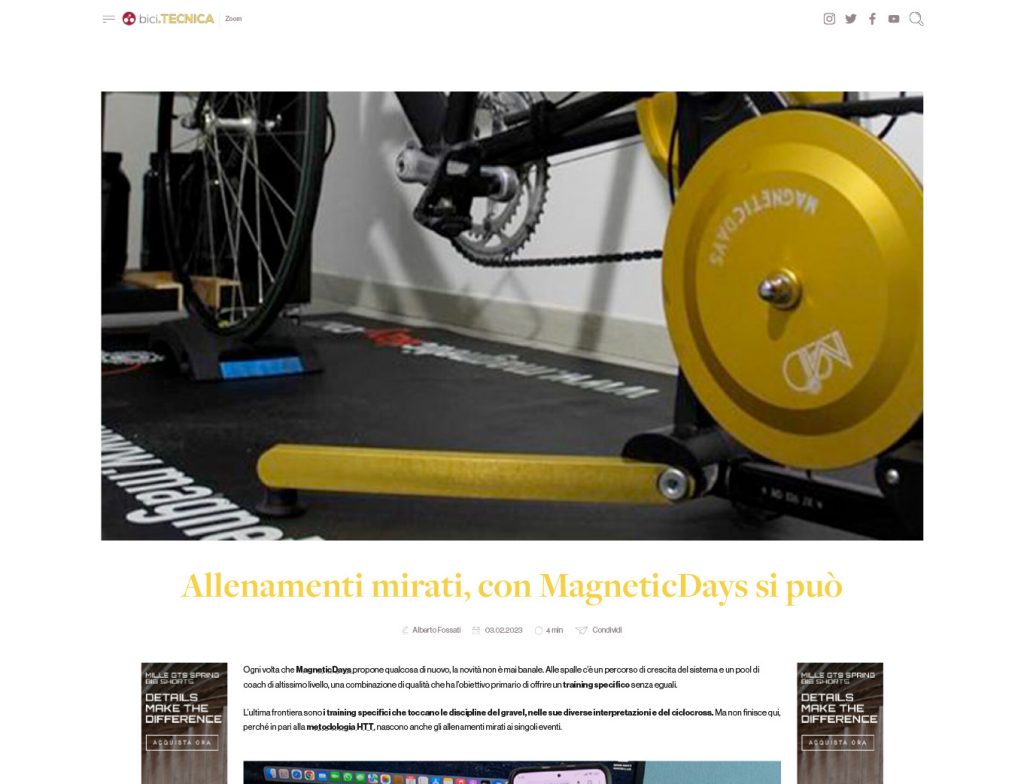 Allenamenti mirati, con MagneticDays si può