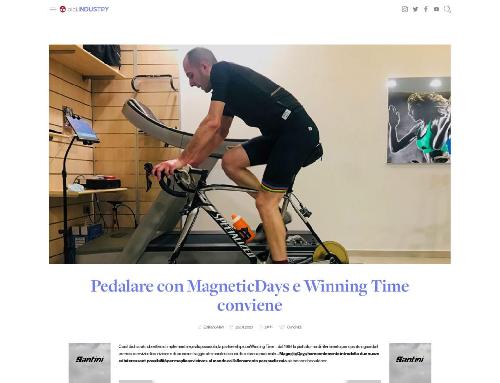 Pedalare con MagneticDays e Winning Time conviene